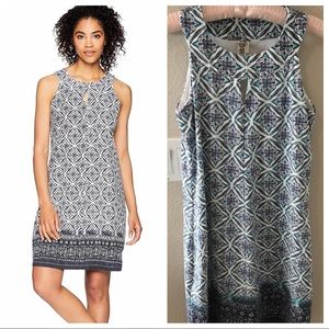 Aventura “Ballari”  blue floral print halter dress